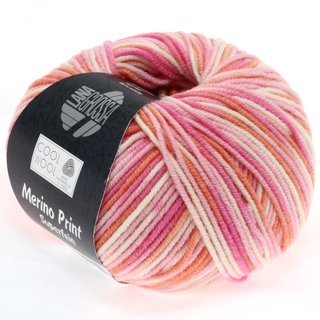 Cool Wool Merino Superfein Print Rosa/Pink/Koralle/Natur 726