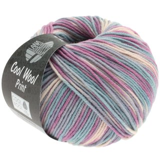 Cool Wool Merino Superfein Print Rosa/Hellbau/Natur 792