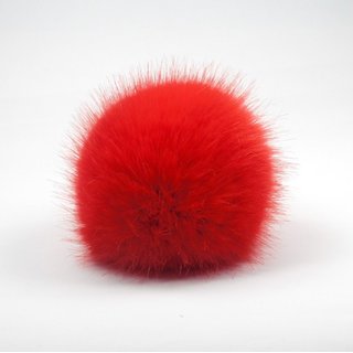 Kunstfellpompons Rico - Mittelgro Rot 016