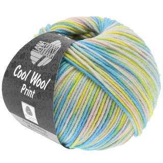 Cool Wool Merino Superfein Print -Zartgelb/Blassrosa/Silbergrau/T�rkis/Mint 813