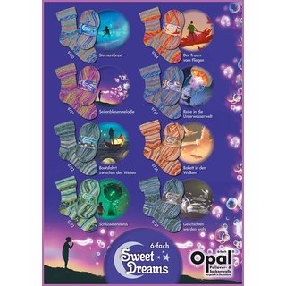 Sockenwolle 6-fach Opal Sweet Dreams 150 g Farbe 9726 Ballett in den Wolken