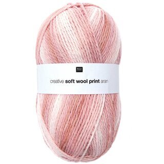 Creative Soft Wool Print Aran Rosa 001
