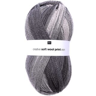 Creative Soft Wool Print Aran Grau 006