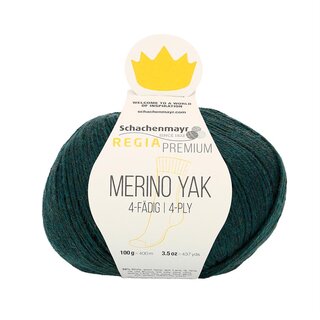 Regia Premium 4fach Merino Yak Teal Meliert 7514