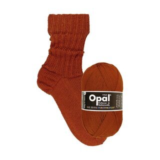 Opal 4-fach Uni Rostbraun 9941