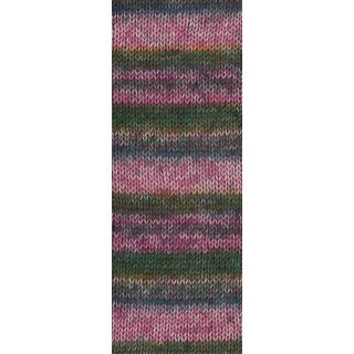Ecopuno Print Petrol/Pink/Orange/Dunkelgr�n/Graugr�n 202