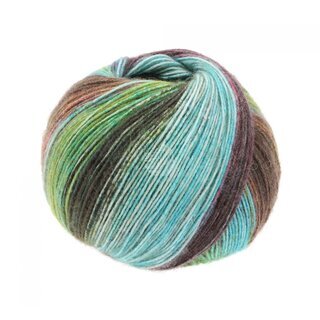 Ecopuno Print T�rkis/Mint/Dunkelbraun/Gelbgr�n/Taupe 205