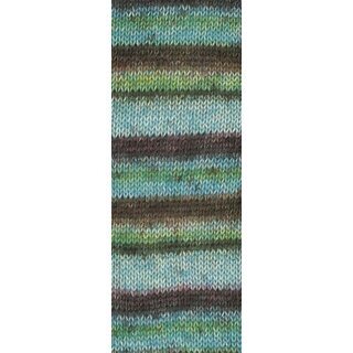 Ecopuno Print T�rkis/Mint/Dunkelbraun/Gelbgr�n/Taupe 205