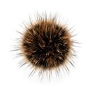 Vegane Kunstfellbommel Raccoon Lehm