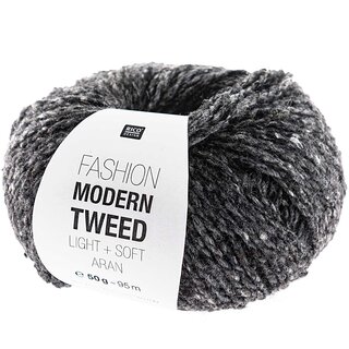 Fashion Modern Tweed Aran Grau 09