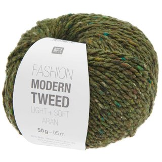 Fashion Modern Tweed Aran Oliv 18