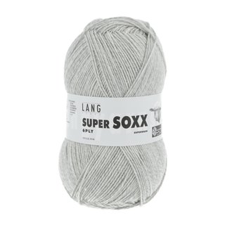 Super Soxx 6-fach Uni Hellgrau melange 23