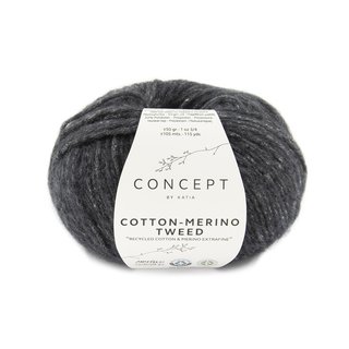 Cotton-Merino Tweed Dunkelgrau 503