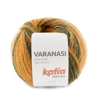 Varanasi Mittelorange-Grn-Rot-Gelb 306