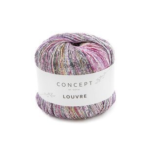 Louvre Rot-Schwarz-Ocker-Fuchsia 80