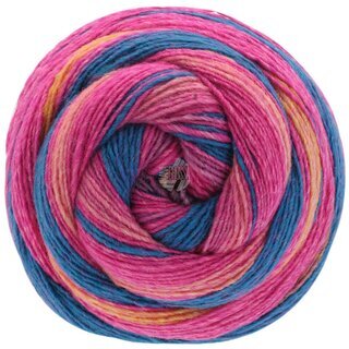 Gomitolo Tosca Dunkelpetrol/Pink/Rotviolett/Brombeer/Goldgelb 165
