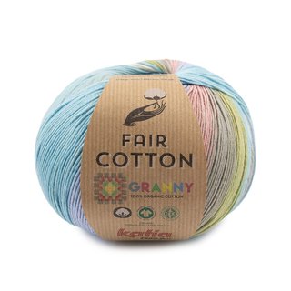 Fair Cotton Granny Pastellblau-Helllila-Hellrosa-Beige 305