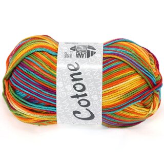 Cotone print 306-Gelb/Orange/Trkis/Grn/Koralle/Violett