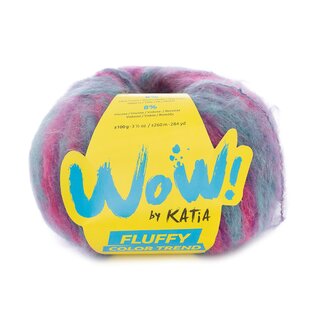 WOW! Fluffy Color Trend 300 - Wasserblau-Fuchsia-Lila