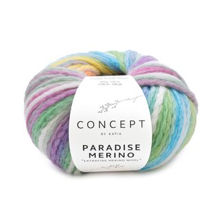 Paradise Merino 500 - Naturwei-Grn-Blau-Gelb