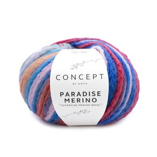 Paradise Merino 501 - Weinrot-Blau-Orange-Lila