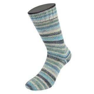 COOL WOOL 4 SOCKS PRINT 7751-Hellgrau/Mittelgrau/Dunkelgrau/Hellblau/Jeans/Grngrau