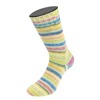 COOL WOOL 4 SOCKS PRINT 7765-Dottergelb/Zitrusgelb/Ecru/Gelbgrn/Fuchsia/Petrol/Pastellgrn/Jeansblau