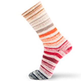 SYMMETRIC SOCKS & MORE - INFINITY 90 - Beige-Orange-Rot-Schwarz