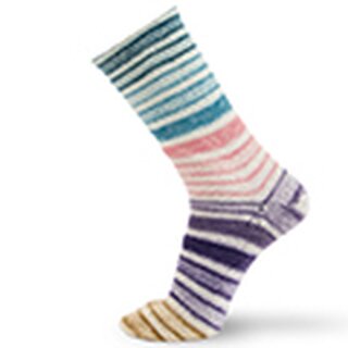 SYMMETRIC SOCKS & MORE - INFINITY 93 - Ocker-Brombeer-Ros-Wasserblau