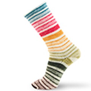 SYMMETRIC SOCKS & MORE - INFINITY 94 - Braun-Grn-Gelb-Erdbeerrot-Trkis