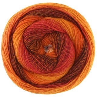 Gomitolo Versione 457-Terrakotta/Schoko-/Dunkelbraun/Tonrot/Rotorange/ Dottergelb/Orange