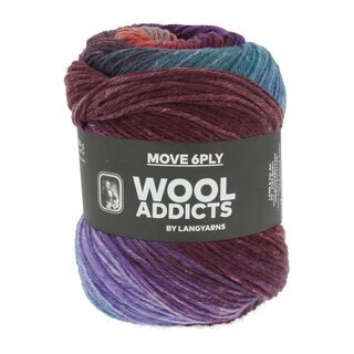 MOVE 6-FACH/6-PLY 07-bordeaux/petrol/violet