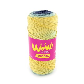 WOW TOTE BAG 300 - Blau-Wasserblau-Zitronengelb