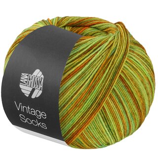 VINTAGE SOCKS Multi 1054-Fr�hlingsgr�n/Jade/Senf/Oliv/Ocker