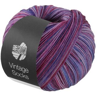 VINTAGE SOCKS Multi 1056-Fliederlila/Fliederrosa/Blauviolett/Rotviolett/Jeans/Royal/Aubergine