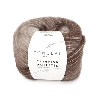 CASHMINA PAILLETTES 100 - Beige-Braun