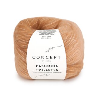 CASHMINA PAILLETTES 101-Lachs-Rostrot